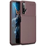 Huawei Honor 20 Uyumlu Kılıf Ultra Slim Fit Karbon Silikon