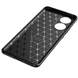 Huawei Honor 50 Uyumlu Kılıf Ultra Slim Fit Karbon Silikon