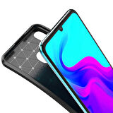 Huawei P30 Lite Uyumlu Kılıf Ultra Slim Fit Karbon Silikon
