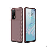 Huawei P40 Uyumlu Kılıf Ultra Slim Fit Karbon Silikon