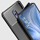 Oppo Reno Uyumlu Kılıf Ultra Slim Fit Karbon Silikon