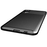 Samsung Galaxy A02 Uyumlu Kılıf Ultra Slim Fit Karbon Silikon