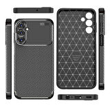 Samsung Galaxy A15 Uyumlu Kılıf Ultra Slim Fit Karbon Silikon