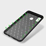 Samsung Galaxy A20 Uyumlu Kılıf Ultra Slim Fit Karbon Silikon