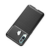 Samsung Galaxy A20S Uyumlu Kılıf Ultra Slim Fit Karbon Silikon