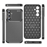 Samsung Galaxy A35 Uyumlu Kılıf Ultra Slim Fit Karbon Silikon