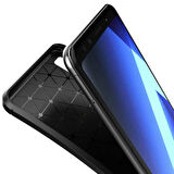 Samsung Galaxy A7 2018 Uyumlu Kılıf Ultra Slim Fit Karbon Silikon