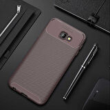 Samsung Galaxy J4 Plus Uyumlu Kılıf Ultra Slim Fit Karbon Silikon