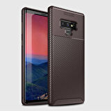 Samsung Galaxy Note 9 Uyumlu Kılıf Ultra Slim Fit Karbon Silikon
