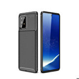 Samsung Galaxy S10 Lite Uyumlu Kılıf Ultra Slim Fit Karbon Silikon
