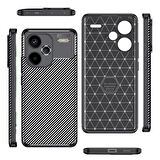 Xiaomi Redmi Note 13 Pro Plus 5G Uyumlu Kılıf Ultra Slim Fit Karbon Silikon