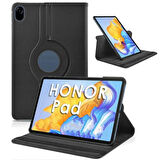 Honor Pad X8 Pro 11.5" İnç Uyumlu Kılıf Mikrofiber Astarlı Suni Deri 360 Derece Dönebilen Standlı Tablet Kılıfı