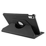 Lenovo Tab P11 11.5 (2.Nesil) TB350UF Uyumlu Kılıf Mikrofiber Astarlı Suni Deri 360 Derece Dönebilen Standlı Tablet Kılıfı