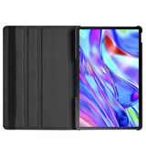 Lenovo Tab P11 11.5 (2.Nesil) TB350UF Uyumlu Kılıf Mikrofiber Astarlı Suni Deri 360 Derece Dönebilen Standlı Tablet Kılıfı