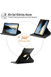 Samsung Galaxy Tab A7 10.4" T500 (2020) Uyumlu Kılıf Mikrofiber Astarlı Suni Deri 360 Derece Dönebilen Standlı Tablet Kılıfı