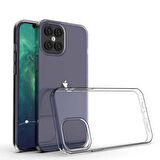 Apple iPhone 12 Pro Max Uyumlu Kılıf Esnek Ultra Koruyucu Şeffaf Silikon Flexible transparent Case Silicone Case