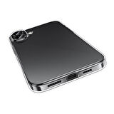 Apple iPhone 16 Uyumlu Kılıf Esnek Ultra Koruyucu Şeffaf Silikon Flexible transparent Case Silicone Case