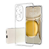 Huawei P50 Pro Uyumlu Kılıf Esnek Ultra Koruyucu Şeffaf Silikon Flexible transparent Case Silicone Case