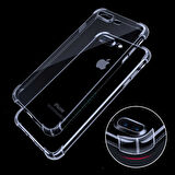 Apple iPhone 8 Plus Uyumlu Kılıf Şeffaf Köşelerde Darbelere Karşı Ultra Kalınlaştırılmış Darbe Korumalı Strong Cover