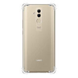 Huawei Mate 20 Lite Uyumlu Kılıf Şeffaf Köşelerde Darbelere Karşı Ultra Kalınlaştırılmış Darbe Korumalı Strong Cover