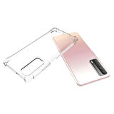 Huawei P Smart 2021 Uyumlu Kılıf Şeffaf Köşelerde Darbelere Karşı Ultra Kalınlaştırılmış Darbe Korumalı Strong Cover