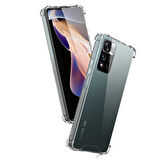 Xiaomi Redmi Note 11 Pro Plus 5G Uyumlu Kılıf Şeffaf Köşelerde Darbelere Karşı Ultra Kalınlaştırılmış Darbe Korumalı Strong Cover