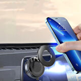 Araba Araç İçi Telefon Tutucu Vakum ve Manyetik Teknolojili 360° Dönen Sabit ve Güçlü Tutucu BEYAZ