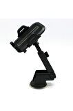 Oto Araba Araç İçi Telefon Tutucu torpido & Cam Uyumlu Kıskaçlı Teleskopik Güçlü Vantuzlu Tutucu