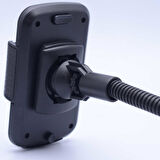 Oto Araba Araç İçi Telefon Tutucu Uzun ve Esnek Gövdeli Yanlardan Sıkıştırmalı Güçlü Vantuzlu Tutucu