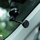 Araba Araç İçi Telefon Tutucu Uzatılabilir Kollu Güçlü Vantuzlu 360° Dönen Sarsılmaz Manyetik Tutucu