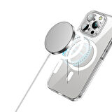 Apple iPhone 16 Pro Uyumlu Kılıf MagSafe Şarj Uyumlu Şık ve İnce, Darbeye Dayanıklı Şeffaf Kapak