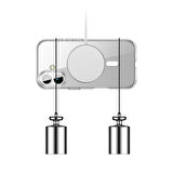 Apple iPhone 16 Plus Uyumlu Kılıf MagSafe Şarj Uyumlu Şık ve İnce, Darbeye Dayanıklı Şeffaf Kapak