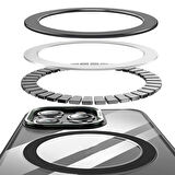Apple iPhone 14 Pro Uyumlu Kılıf Açılabilir Stand Özellikli, Magsafe Şarj Destekli, Şeffaf Kapak