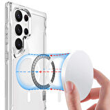 Samsung Galaxy S24 Ultra Uyumlu Kılıf Magsafe Şarj Destekli Darbelere Dayanıklı Airbag Tasarım Kapak
