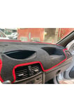 2012+ Modellerine Uygun Renault Symbol Airbagsiz Torpido Koruma Halısı Kenar Renk Kırmızı