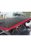 2008+ Modellerine Uygun Renault Laguna Torpido Koruma Halısı Kenar Renk Kırmızı