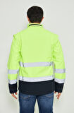 Orange Safety Sarı Softshell Mont Kolları Çıkmalı Reflektörlü