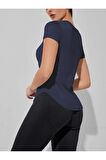 Ghassy Co. Kadın Dry Fit Running Yoga Hızlı Kuruma Nem Emici Yanları Fileli Hava Alabilen Spor T-shirt