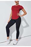 Ghassy Co. Kadın Dry Fit Running Yoga Hızlı Kuruma Nem Emici Yanları Fileli Hava Alabilen Spor T-shirt