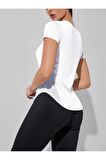 Ghassy Co. Kadın Dry Fit Running Yoga Hızlı Kuruma Nem Emici Yanları Fileli Hava Alabilen Spor T-shirt