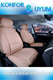 Toyota Avensis 2009-2015 Uyumlu Lüx Deri Oto Koltuk Kılıfı Ön Arka Takım Set RYL Serisi BEJ