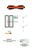 Xiaomi X10 Robot Süpürge(Model Kod:B102GL)uyumlu Fırça,filtre,mop Seti-7 Parça