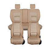 Kia Sorento 2006-2009 Uyumlu Lüx Deri Oto Koltuk Kılıfı Ön Arka Takım Eagle Bej
