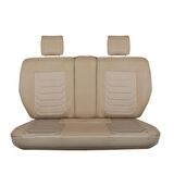 Mitsubishi Colt Uyumlu Lüx Deri Oto Koltuk Kılıfı Ön Arka Takım Eagle Bej