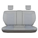 Seat Cordoba 3 Sedan 2004-2009 Uyumlu Lüx Deri Oto Koltuk Kılıfı Ön Arka Takım Eagle Gri