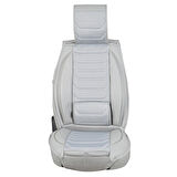 Tata Manza Uyumlu Lüx Deri Oto Koltuk Kılıfı Ön Arka Takım Eagle Gri