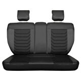 Seat Leon Copa Plus Uyumlu Lüx Deri Oto Koltuk Kılıfı Ön Arka Takım Eagle Tam Siyah