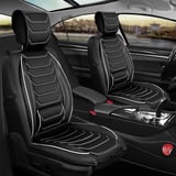 Fiat Egea Easy Plus Uyumlu Lüx Deri Oto Koltuk Kılıfı Ön Arka Takım Eagle Siyah Beyaz