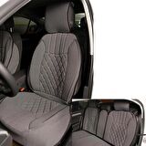 Nissan Skystar Lüx Oto Koltuk Minderi Ön Arka 5'li Set ELEGANCE Serisi GRİ