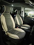 Fiat Egea STW Lüx Oto Koltuk Minderi Ön Arka 5'li Set ELEGANCE Serisi KOYU BEJ - BEJ